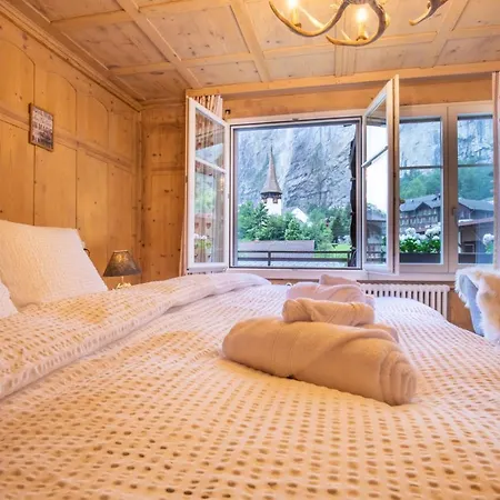 Wasserfallhuesli In Lauterbrunnen, Near Interlaken, Muerren, Wengen 아파트 *