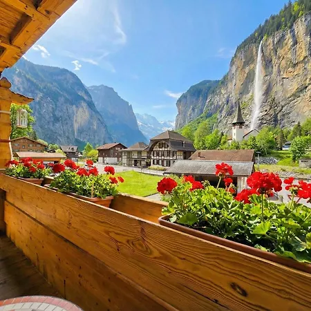 Wasserfallhuesli In Lauterbrunnen, Near Interlaken, Muerren, Wengen דירה לוטרברונן