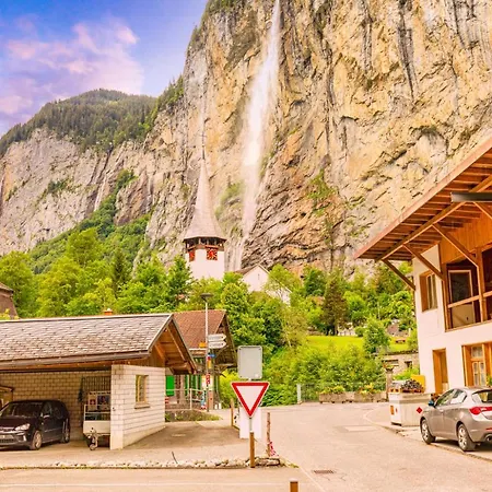 Wasserfallhuesli In Lauterbrunnen, Near Interlaken, Muerren, Wengen *