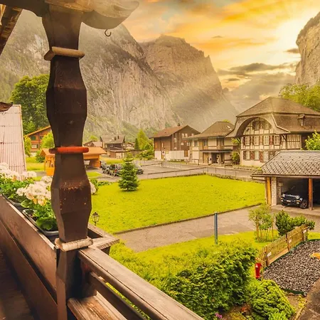 Wasserfallhuesli In Lauterbrunnen, Near Interlaken, Muerren, Wengen Lauterbrunnen