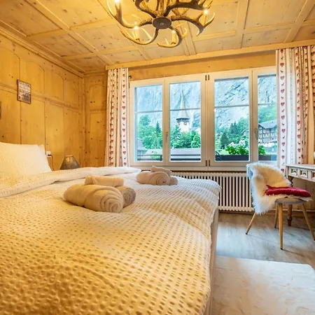 Wasserfallhuesli In Lauterbrunnen, Near Interlaken, Muerren, Wengen *